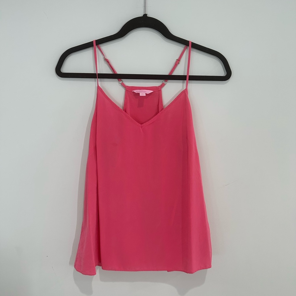 Lilly Pulitzer Dusk racer back silk tank top. Size Medium.